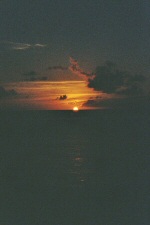 Coucher de soleil vu du port