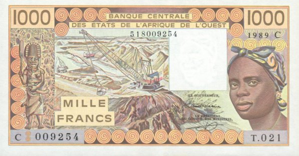 1000 Francs 1981 - 1990