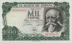 1000 Pesetas 17.9.1971
