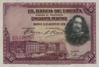 50 Pesetas 15.8.1928