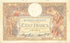 100 francs (Luc Olivier Merson) - Type 1906 'Grands Cartouches'
