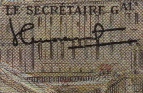 Signature de H. Morant en tant que Secrétaire général
