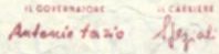 Signatures de Fazio et Speziali