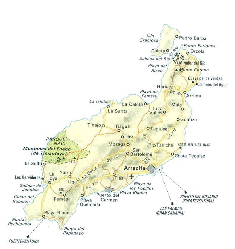 Carte de Lanzarote