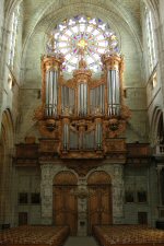 Intérieur de la cathédrale Saint-Nazaire - Tribune de l'orgue et orgue